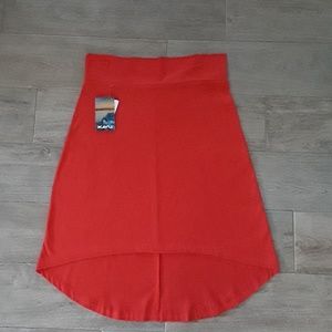 Kavu High-Low Stella Skirt in Firewater